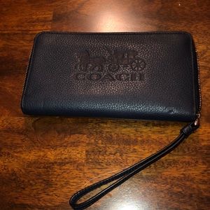 NAVY BLUE COACH WALLET